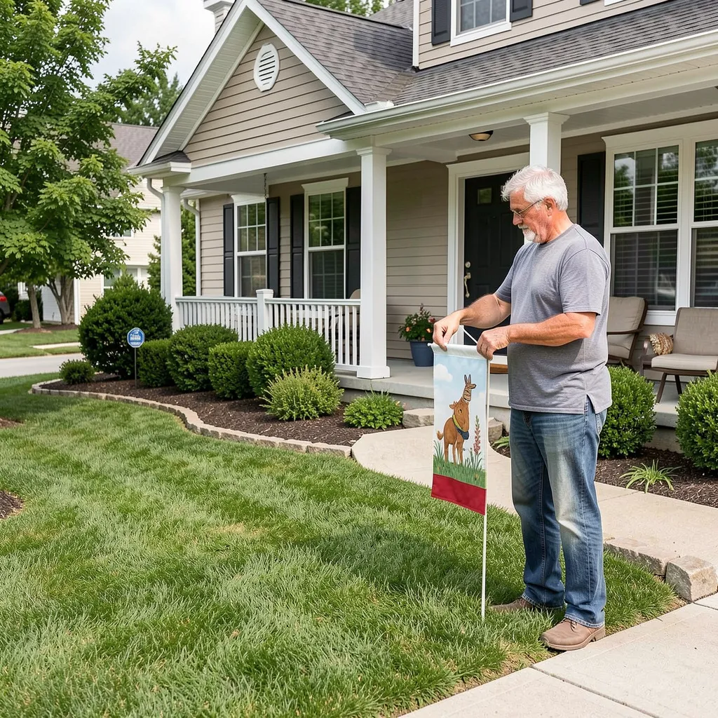 Tropical summer yard banner