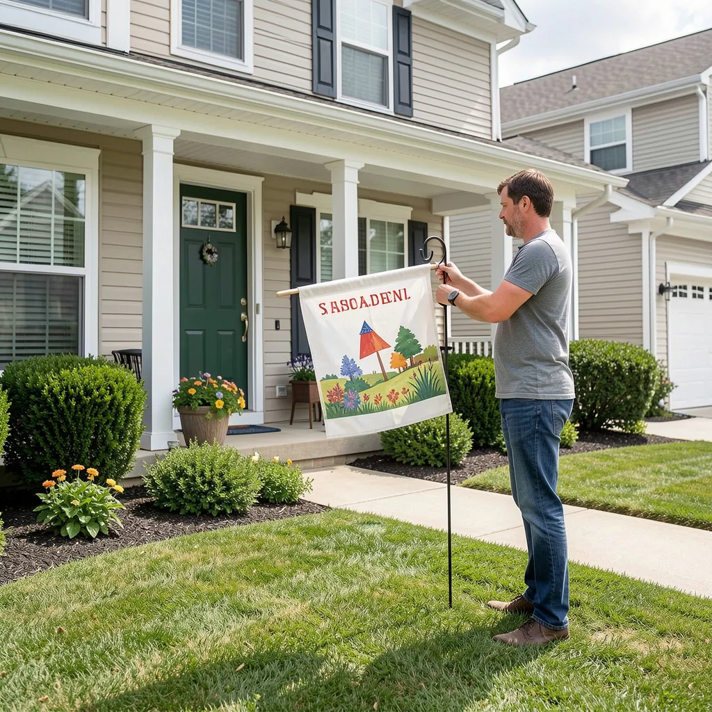 Fiesta-themed garden banner design