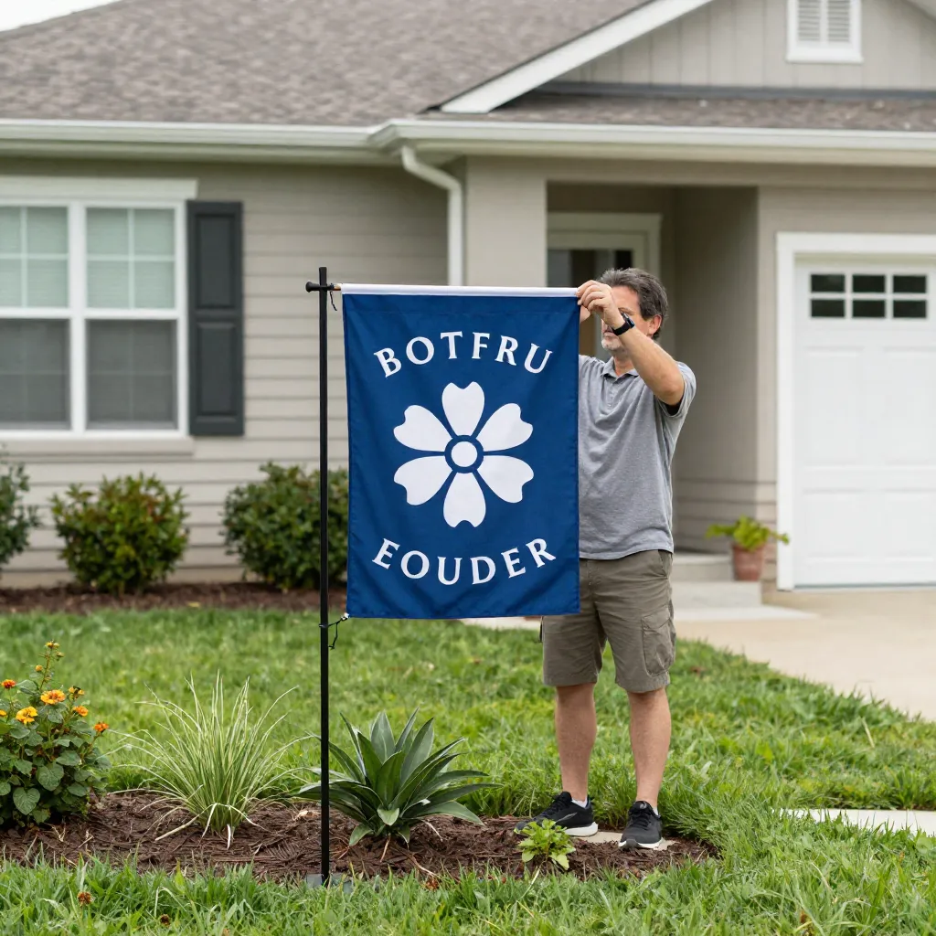 Featured garden flag design four